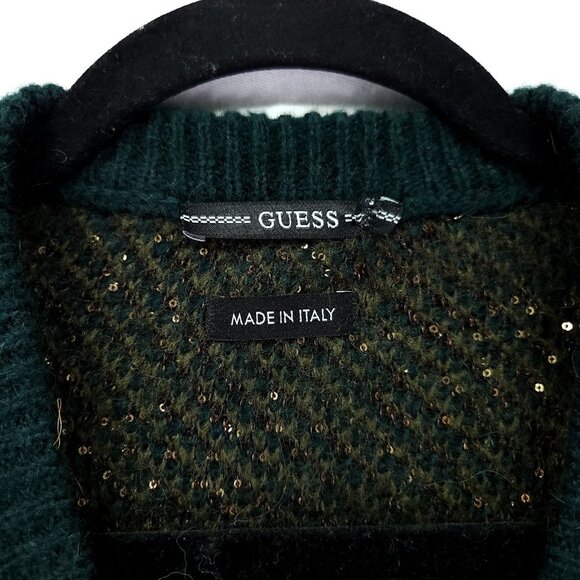 Guess Alpaca Blend Sweater Dress Size XS Made in Italy Deana Soft Camo Glitter - Picture 4 of 15